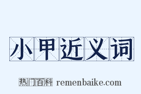 小甲近义词是什么意思的图片